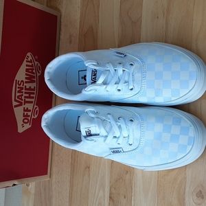 Vans white checkered sneakers
